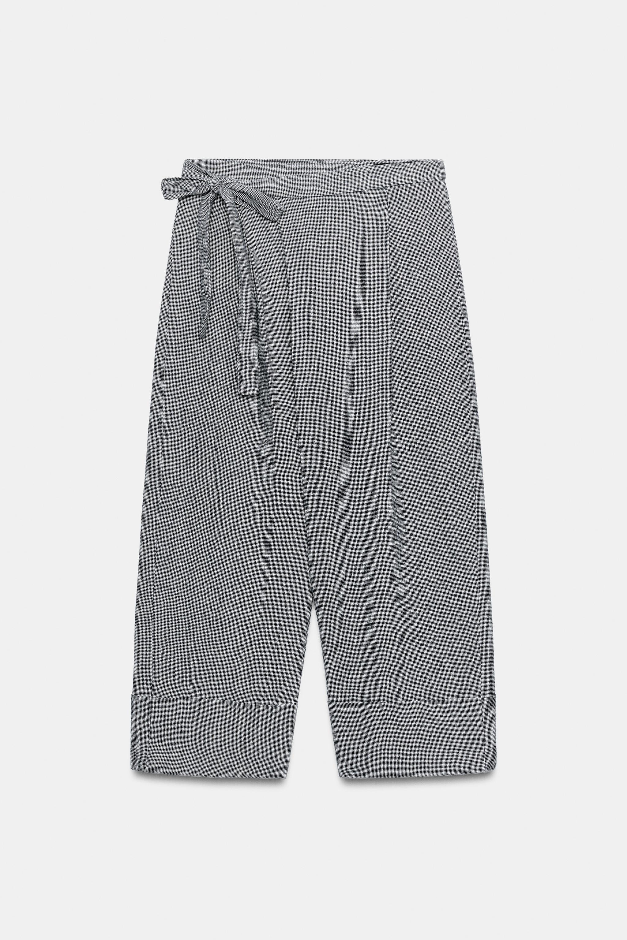 HOUNDSTOOTH WRAP PANTS ZW COLLECTION